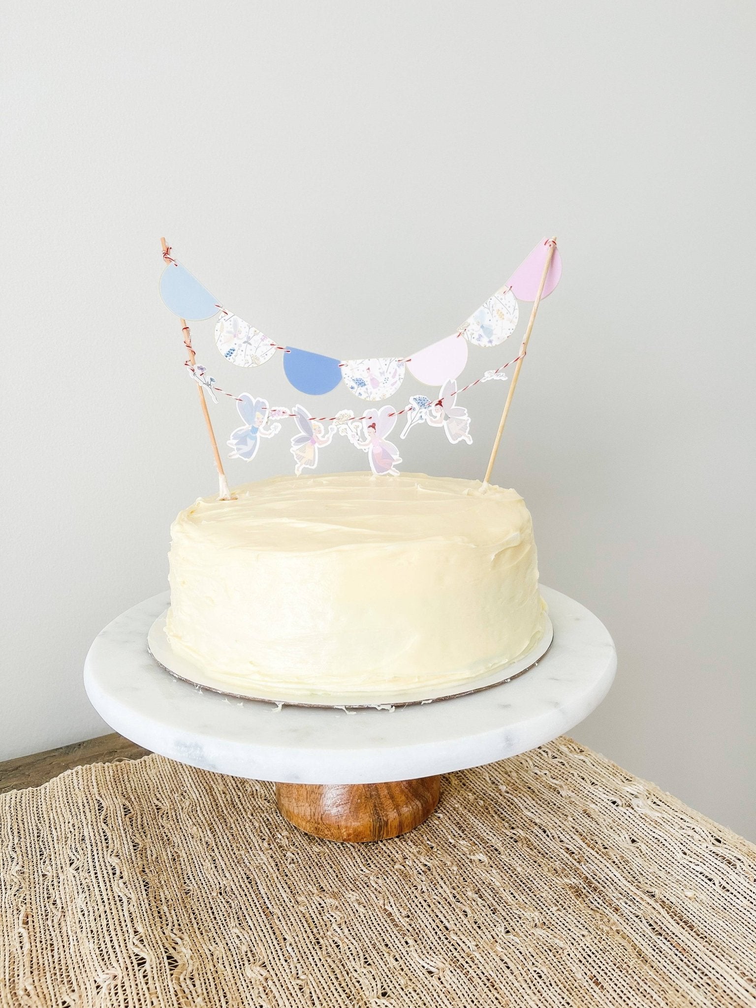 Fairy Scalloped Pennant Cake Banner - Josi James - Cake Banner