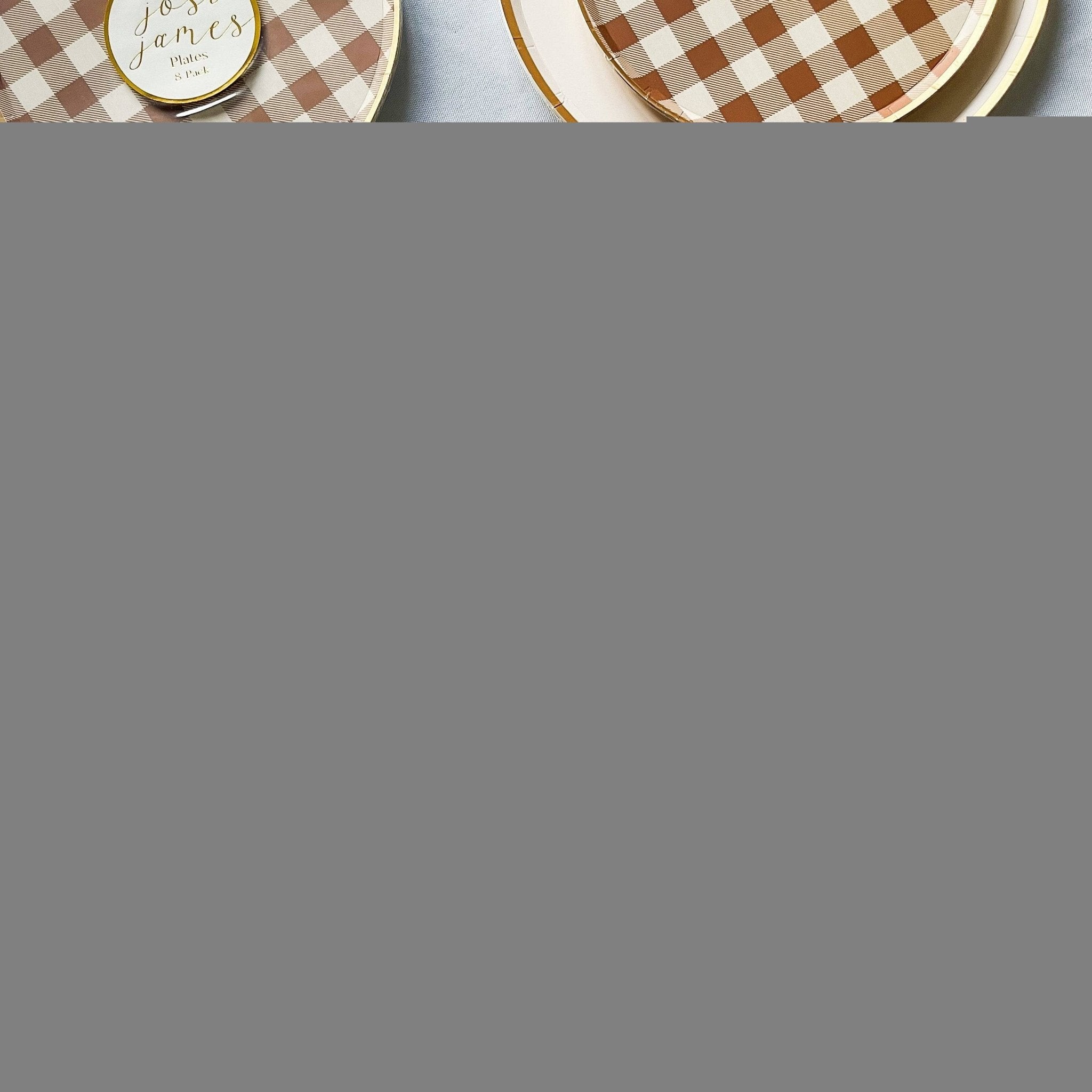 Fall Plaid Dessert Plate (8pcs) - Josi James - 7 Inch Plate